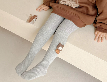 Cozy Fleece-Lined Leggings for Kids- Cozy & Soft (Color: gray, size: medium)