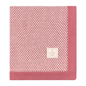 Two-Tone Knit Blanket (Color: Ash Rose, size: One Size)