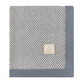 Two-Tone Knit Blanket (Color: Flintstone, size: One Size)