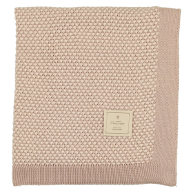 Two-Tone Knit Blanket (Color: Mushroom, size: One Size)