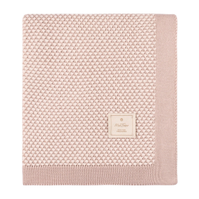 Two-Tone Knit Blanket (Color: Rose Dust, size: One Size)