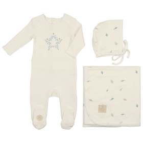 Star-Struck Layette Set (Color: Ivory, size: 6m)
