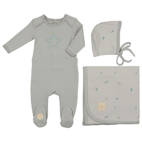Star-Struck Layette Set (Color: Pearl Blue, size: 1m)