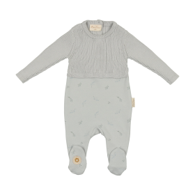 Knit & Print Footie (Color: Blue Dawn, size: 6m)