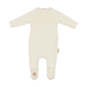 Look of Lace Footie (Color: Ivory, size: 1m)