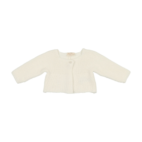 Collared Coordinate Cardigan (Color: Ivory, size: 6m)