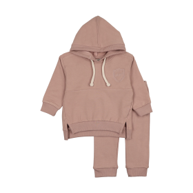 MT Signature Hoodie Ensemble (Color: Mauveglow, size: 24m)