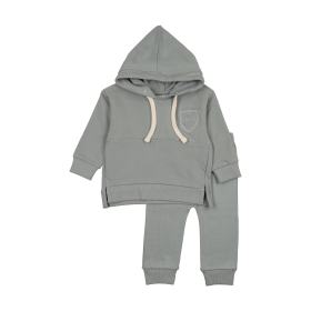 MT Signature Hoodie Ensemble (Color: Stone Blue, size: 12M)