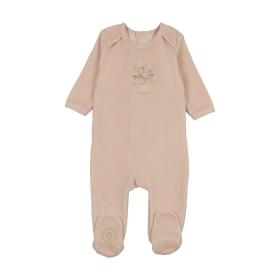 Vase & Petals Footie (Color: Barely Pink, size: 6m)