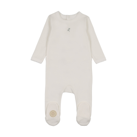 Blooming Boys Footie (Color: Ivory & Green, size: 1m)