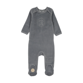 MT Embossed Footie (Color: Ocean Blue, size: 12M)