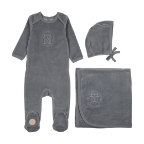 MT Embossed Layette Set (Color: Ocean Blue, size: 3m)