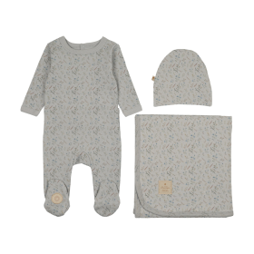 Botanical Boys Layette Set (Color: Hint of Blue, size: 6m)