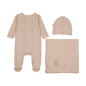 Botanical Girls Layette Set (Color: Barely Pink, size: 6m)