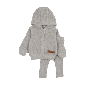 MT Hoodie Ensemble (Color: Heather Grey, size: 12M)
