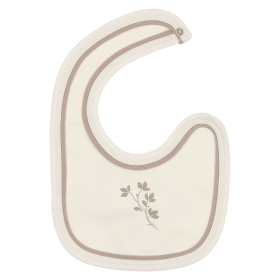 Dainty Leaves Bib (Color: Ivory & Taupe, size: One Size)