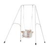 Toddler Swing and Jumper, 2 in 1 Swing Set and Bouncer, Soft Cushion with Foldable A-Frame Metal Stand, Heavy-Duty Thick Ropes