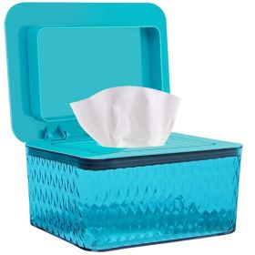 Wet Baby Wipes Dispenser - Large Capacity Wipe Holder Seal-Designed Dust-Proof Wet Wipes Container Keep Diaper Wipes Fresh (size: Blue   1 Pack Large)