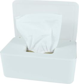 Diaper Wipes Dispenser, Tissue Storage Box Case, Wet Wipe Dispenser Holder with Lid for Home, Office, Cars (Color: White)