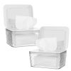Wipes Dispenser, One-Handed Operation Wipe Holder for Baby & Adult, Seal-Designed Wipes Container for Bathroom Keep Diaper Wipes Fresh
