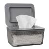 Wipes Dispenser, One-Handed Operation Wipe Holder for Baby & Adult, Seal-Designed Wipes Container for Bathroom Keep Diaper Wipes Fresh