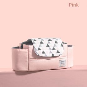 Portable Diaper Bag Stroller Bag Organizer High Capacity Baby Nappy Bag Maternity Bag for Baby Care for Mom (Color: pink)