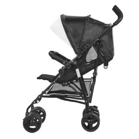 Lightweight Stroller, Compact Easy Fold MultiPosition Recline Canopy Backrest, Carbon Steel Frame, Large Storage Basket (Default: Default)