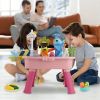 3 In 1 Kitchen Sink Toy with Electric Faucet Water Table Fishing Game Role Play Sink Set Indoor Outdoor for Kids Aged 3+ Years Old GPCT5464