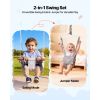 Toddler Swing and Jumper, 2 in 1 Swing Set and Bouncer, Soft Cushion with Foldable A-Frame Metal Stand, Heavy-Duty Thick Ropes