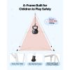 Toddler Swing and Jumper, 2 in 1 Swing Set and Bouncer, Soft Cushion with Foldable A-Frame Metal Stand, Heavy-Duty Thick Ropes
