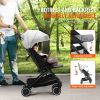Standard Baby Infant Stroller, Toddler Stroller with 95°-150° Adjustable Backrest & & 0/90°Adjustable Footrest & One-click Folding