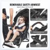 Lightweight Stroller, Compact Easy Fold MultiPosition Recline Canopy Backrest, Carbon Steel Frame, Large Storage Basket
