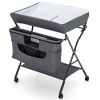 Portable Adjustable Height Newborn Nursery Organizer with Wheel