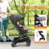 Standard Baby Infant Stroller, Toddler Stroller with 95°-150° Adjustable Backrest & & 0/90°Adjustable Footrest & One-click Folding