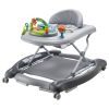 4-in-1 Baby Walker, Foldable Baby Activity Center on Wheels, 3 Adjustable Height, Music & Toys Tray