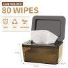 Wipes Dispenser, One-Handed Operation Wipe Holder for Baby & Adult, Seal-Designed Wipes Container for Bathroom Keep Diaper Wipes Fresh