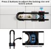 4 Pack Cabinet Locks with Combination U Shaped Sliding Cabinet Door Lock Child Proof Cupboard Locks Baby Proof Adjustable Safety Lock for Closet Code