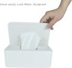 Diaper Wipes Dispenser, Tissue Storage Box Case, Wet Wipe Dispenser Holder with Lid for Home, Office, Cars