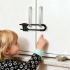 4 Pack Cabinet Locks with Combination U Shaped Sliding Cabinet Door Lock Child Proof Cupboard Locks Baby Proof Adjustable Safety Lock for Closet Code