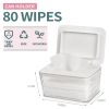 Wipes Dispenser, One-Handed Operation Wipe Holder for Baby & Adult, Seal-Designed Wipes Container for Bathroom Keep Diaper Wipes Fresh