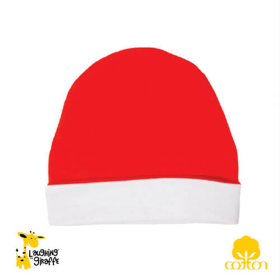 The Laughing Giraffe Ringer Beanie Hat (Color: White/Red, size: 100% Cotton - Interlock Knit\, 7.0 oz.)