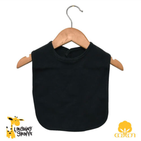 The Laughing Giraffe Baby Bibs With Velcro Closure (Color: Black, size: One Size)
