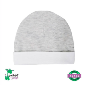The Laughing Giraffe Ringer Beanie Hat (Color: gray, size: 0-6M)