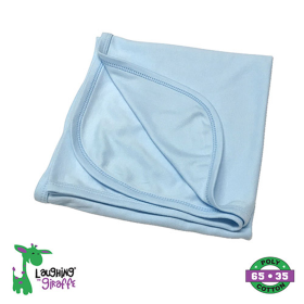 The Laughing Giraffe Baby Receiving Blanket (Color: Blue, size: One Size)