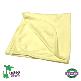 The Laughing Giraffe Baby Receiving Blanket (Color: Yellow, size: One Size)