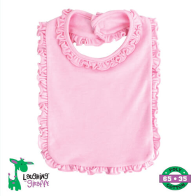 The Laughing Giraffe Baby Ruffles Bib (Color: pink, size: 2 Ply)