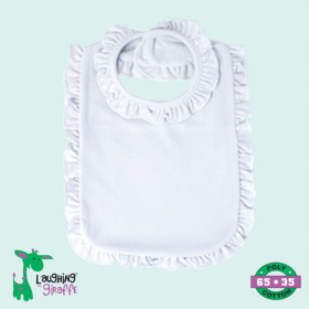 The Laughing Giraffe Baby Ruffles Bib (Color: White, size: 2 Ply)