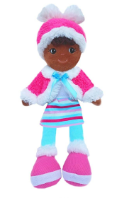 Elana Baby Doll Blues (Color: Elana Baby Doll Blues - Dark Skin, size: 14")