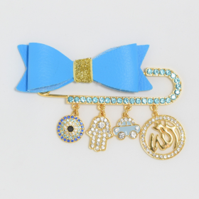 Baby Pins (Color: Allah Blue Bow)