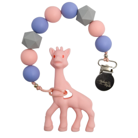 Baby Pacifier Clip (Color: April's Gem Rose Pink)